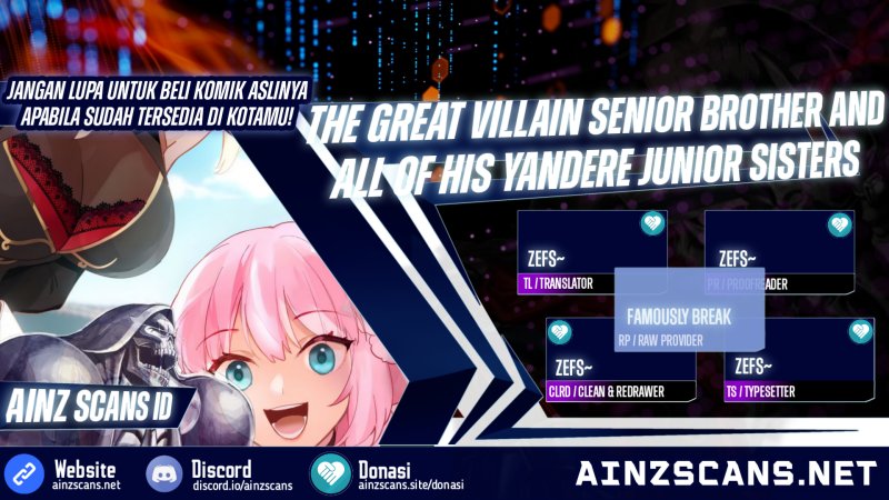 The Great Villain Senior Brother and All of His Yandere Junior Sisters Chapter 88 Bahasa Indonesia