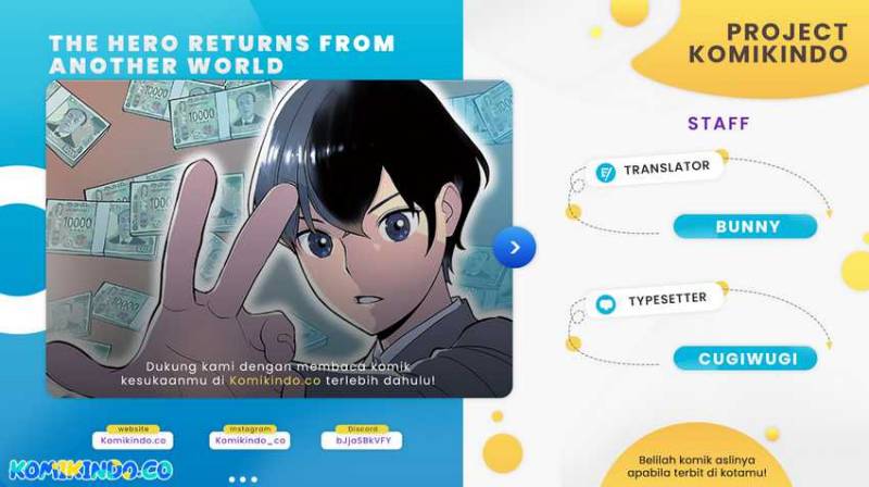 The Hero Returns From Another World Chapter 03 Bahasa Indonesia