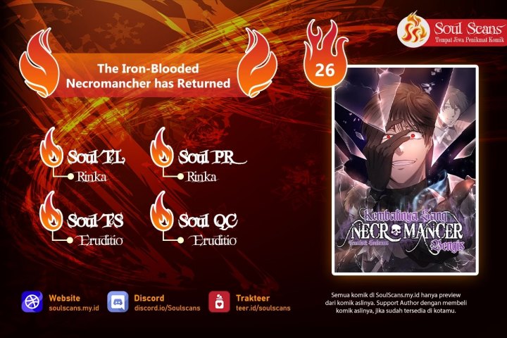 The Iron-Blooded Necromancer Has Returned Chapter 26 Bahasa Indonesia