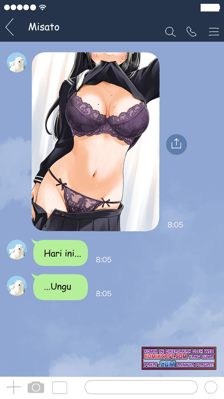 The Kouhai Who Reports the Color of Her Underwear to Me Every Morning for Some Reason Chapter 05 Bahasa Indonesia