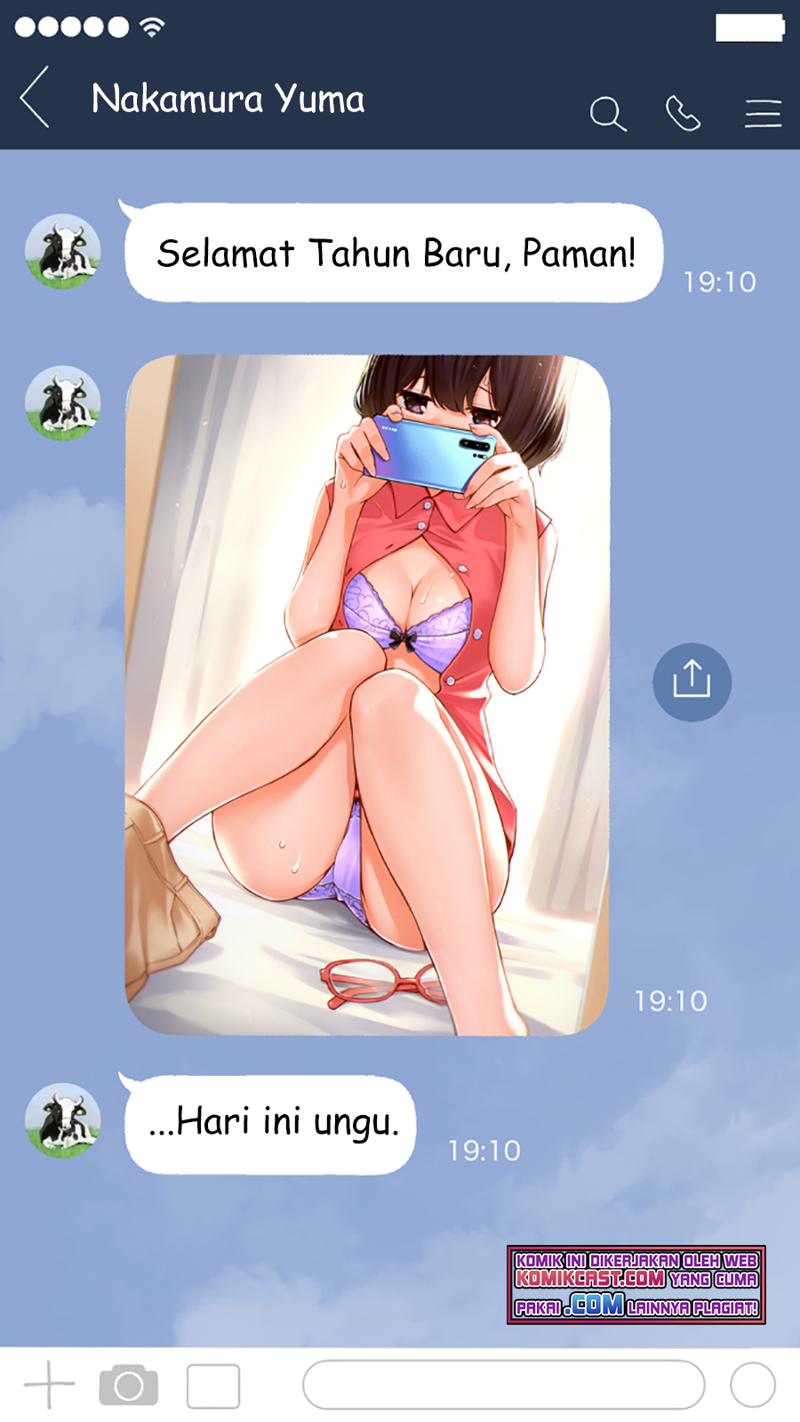 The Kouhai Who Reports the Color of Her Underwear to Me Every Morning for Some Reason Chapter 14 Bahasa Indonesia