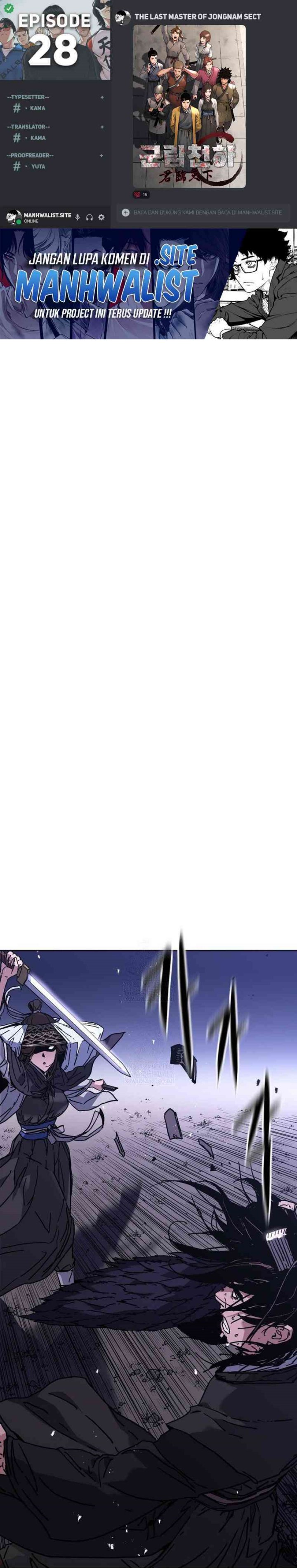 The Last Master of Jongnam Sect Chapter 28 Bahasa Indonesia