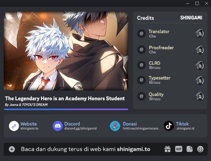 The Legendary Hero Is an Academy Honors Student Chapter 63 Bahasa Indonesia