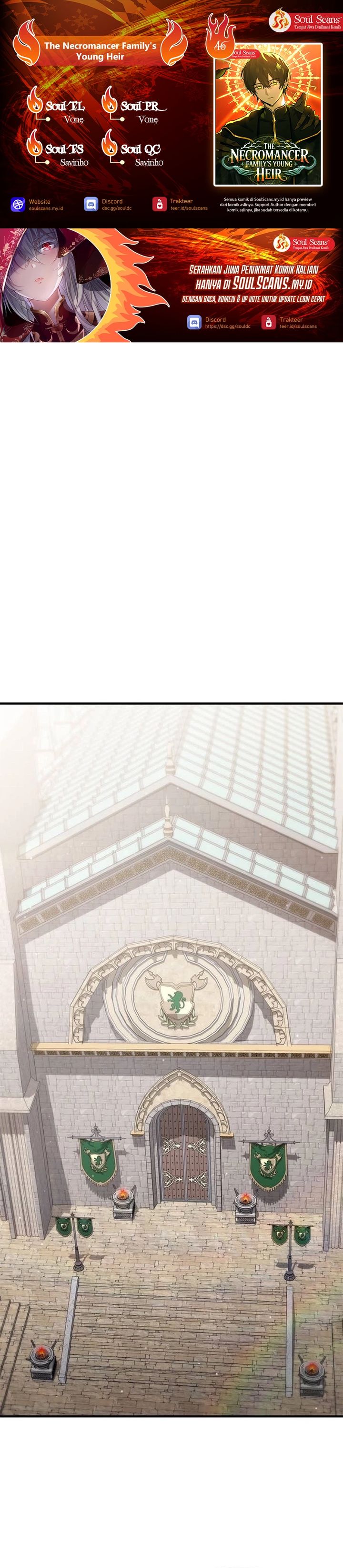 The Necromancer Family’s Young Heir Chapter 46 Bahasa Indonesia