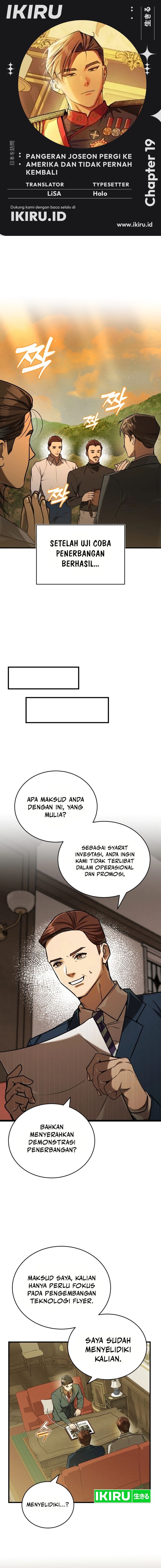 The Prince of Joseon: A One-Way Journey to America Chapter 19 Bahasa Indonesia