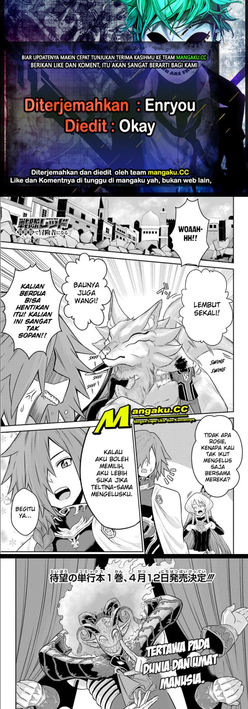 The Red Ranger Becomes an Adventurer in Another World Chapter 06 Bahasa Indonesia
