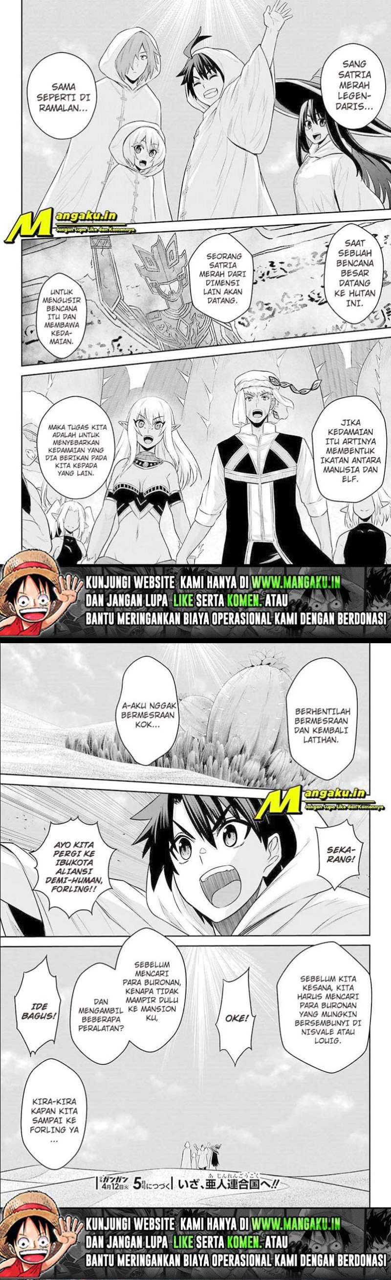 The Red Ranger Becomes an Adventurer in Another World Chapter 16.2 Bahasa Indonesia