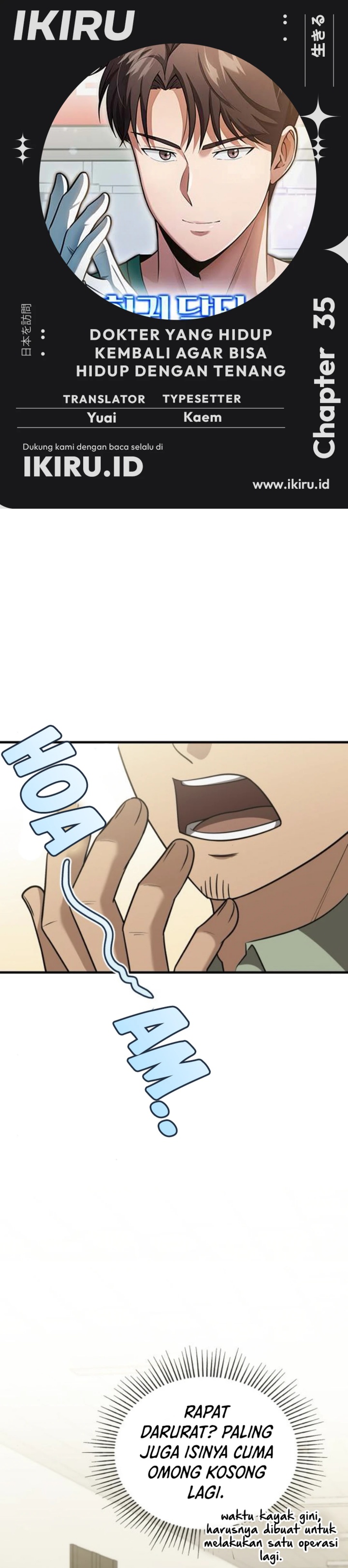 The Regressed Doctor Just Wanted to Live Quietly Chapter 35 Bahasa Indonesia