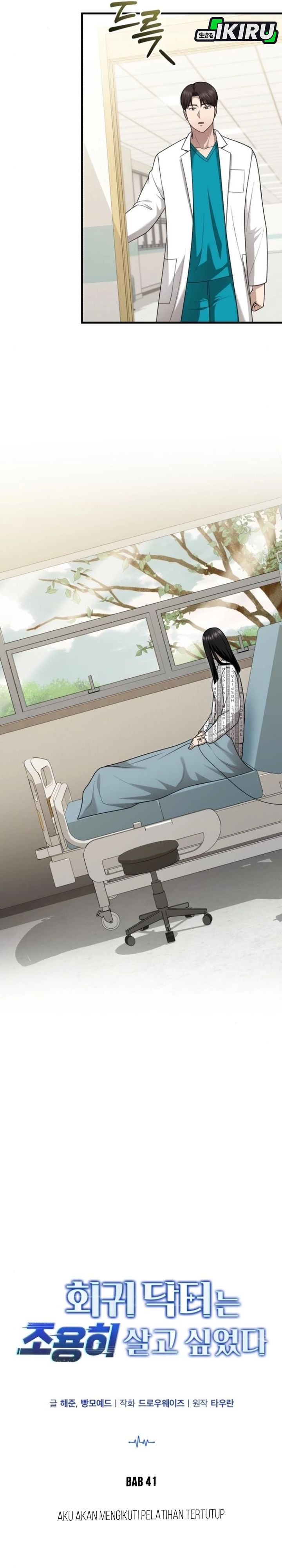 The Regressed Doctor Just Wanted to Live Quietly Chapter 41 Bahasa Indonesia