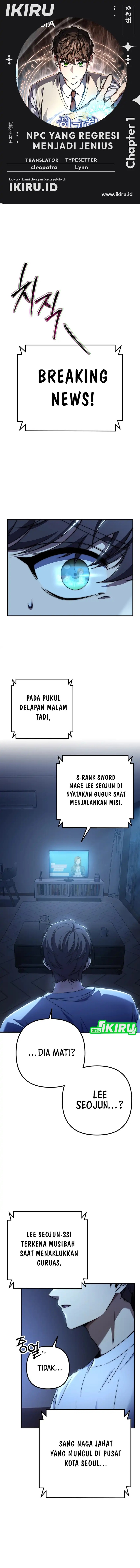 The Regressed Extra Becomes a Genius Chapter 01 Bahasa Indonesia