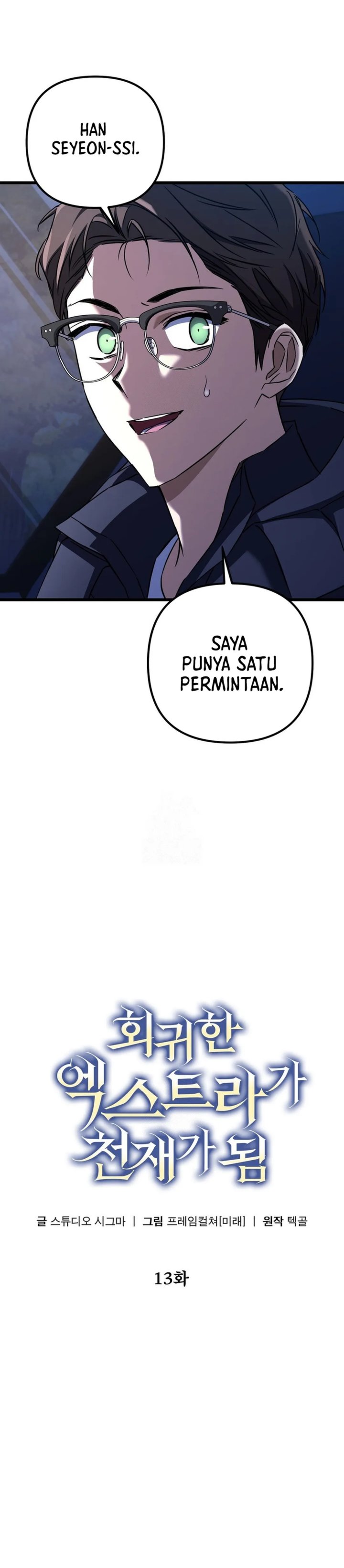 The Regressed Extra Becomes a Genius Chapter 13 Bahasa Indonesia