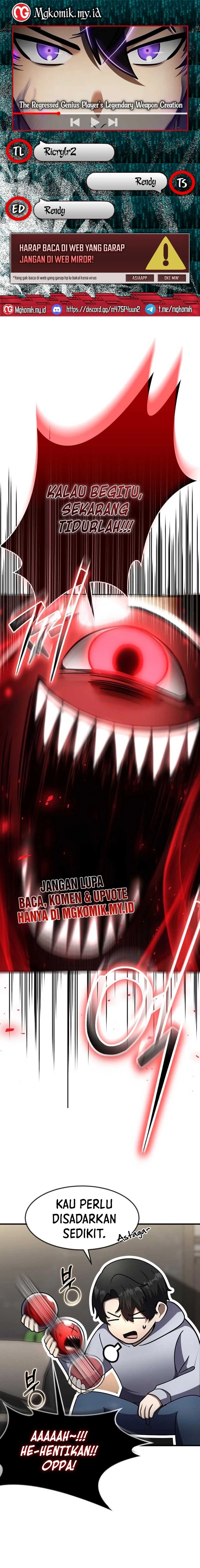 The Regressed Genius Player’s Legendary Weapon Creation Chapter 55 Bahasa Indonesia