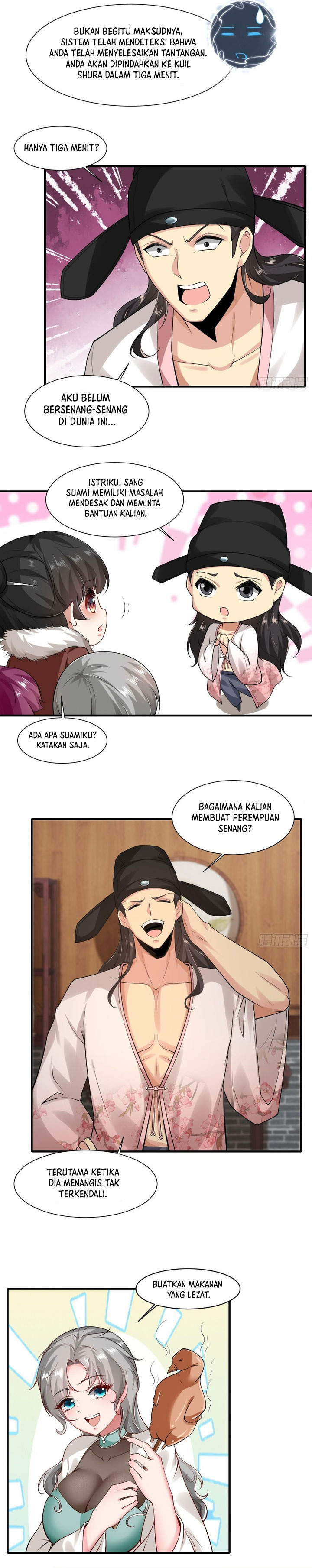 The Start of a Stunning and Feisty Master: A System with Ten Pounds of Rebellion Chapter 18 Bahasa Indonesia