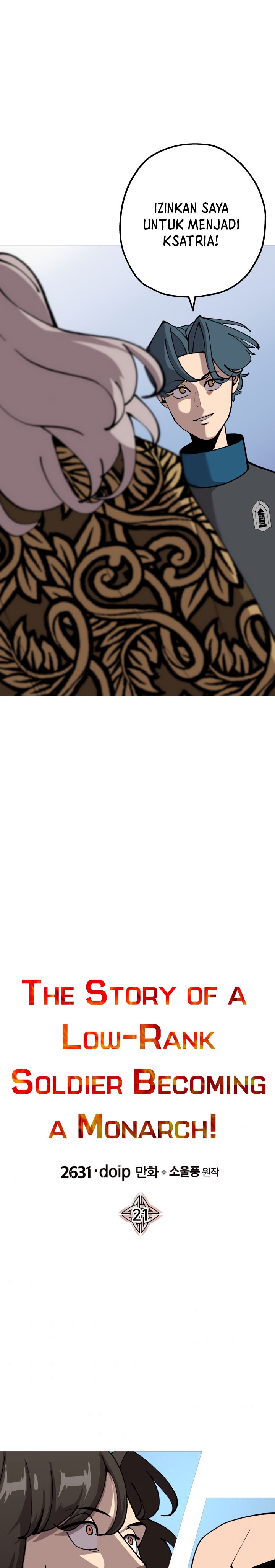 The Story of a Low-Rank Soldier Becoming a Monarch Chapter 21 Bahasa Indonesia