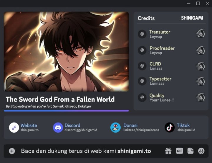 The Sword God From A Fallen World chapter 15