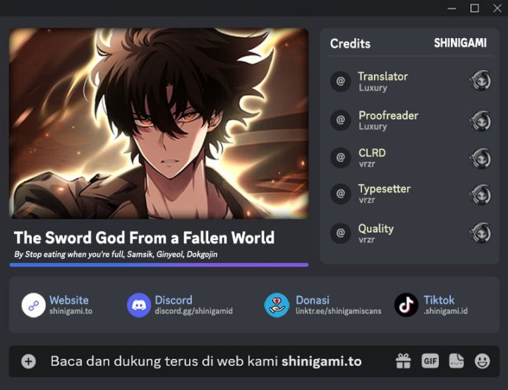The Sword God From A Fallen World chapter 20