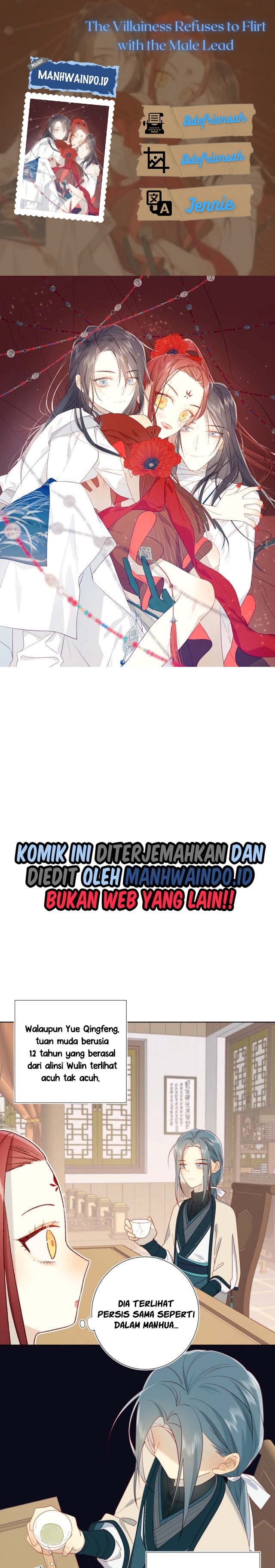 The Villainess Refuses to Flirt with the Male Lead Chapter 06 Bahasa Indonesia