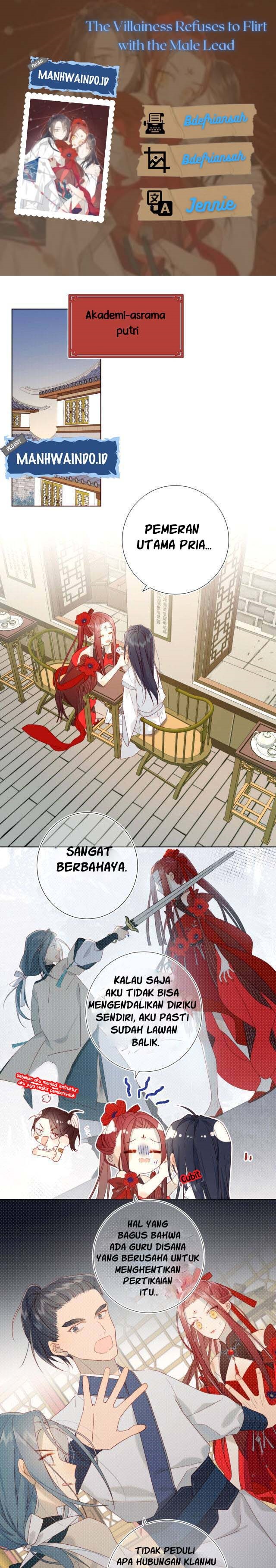 The Villainess Refuses to Flirt with the Male Lead Chapter 07 Bahasa Indonesia