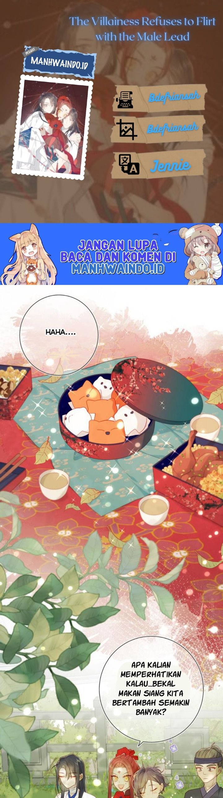 The Villainess Refuses to Flirt with the Male Lead Chapter 31 Bahasa Indonesia