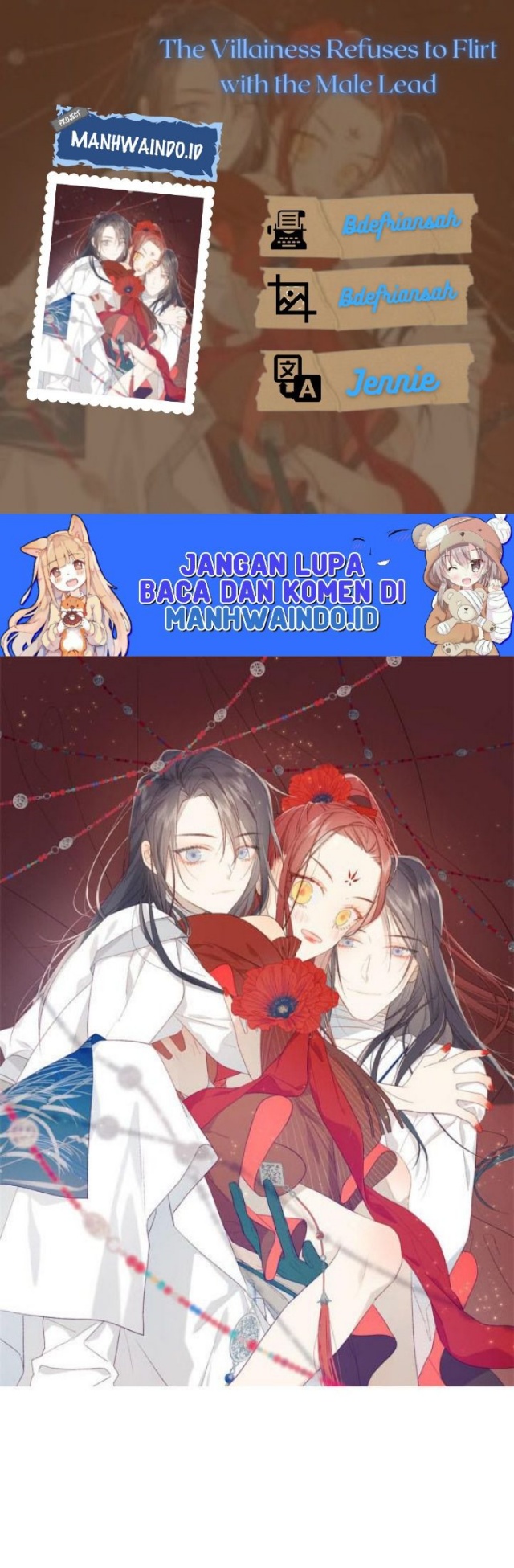 The Villainess Refuses to Flirt with the Male Lead Chapter 36 Bahasa Indonesia