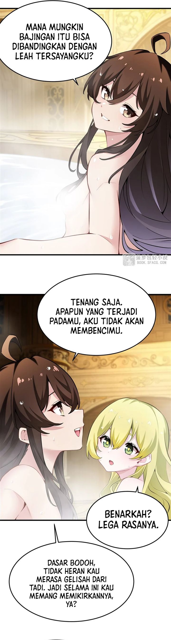 The Yellow-haired Villain in Female Main Character’s Novel wants Happiness Chapter 40 Bahasa Indonesia