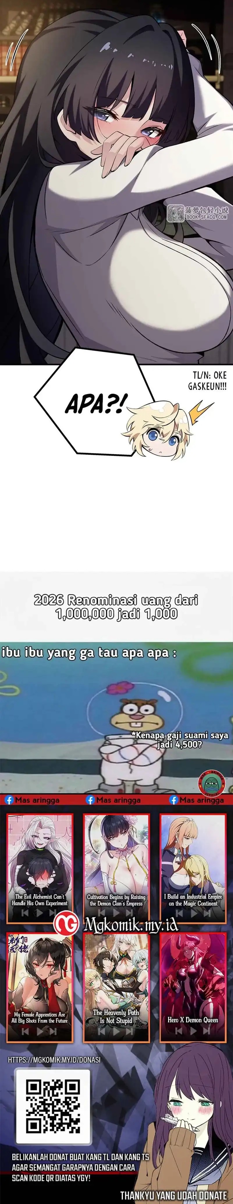 The Yellow-haired Villain in Female Main Character’s Novel wants Happiness Chapter 48 Bahasa Indonesia