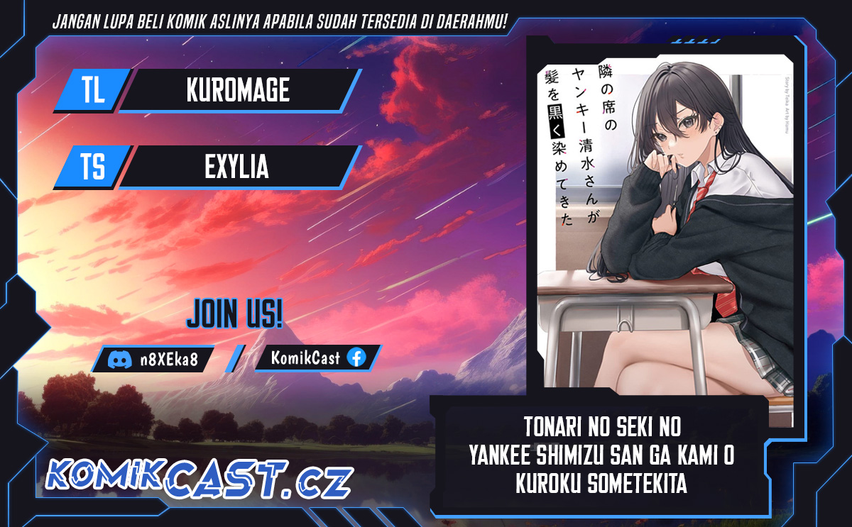 Tonari no Seki no Yankee Shimizu-san ga Kami o Kuroku Sometekita chapter 2