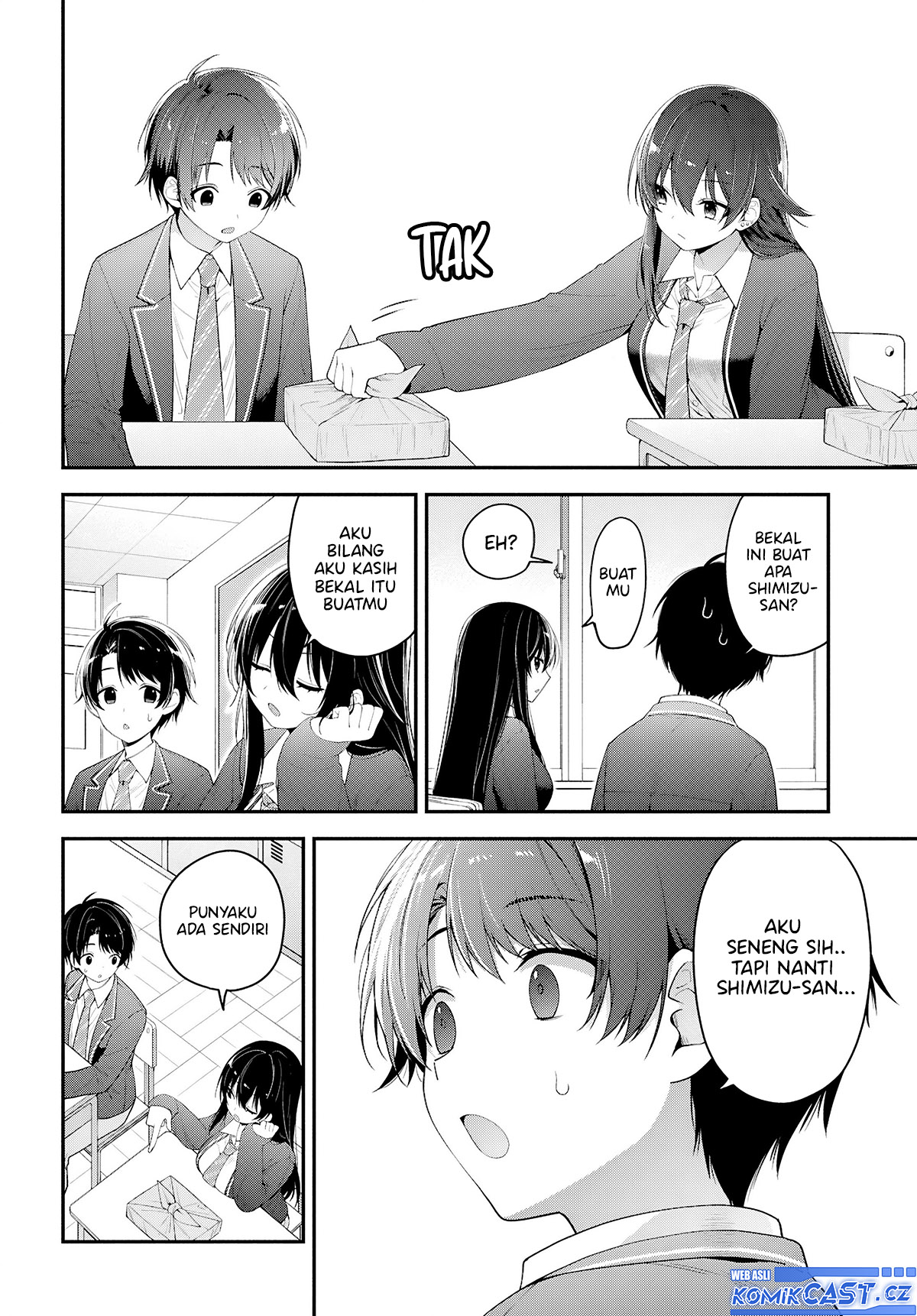 Tonari no Seki no Yankee Shimizu-san ga Kami o Kuroku Sometekita chapter 3