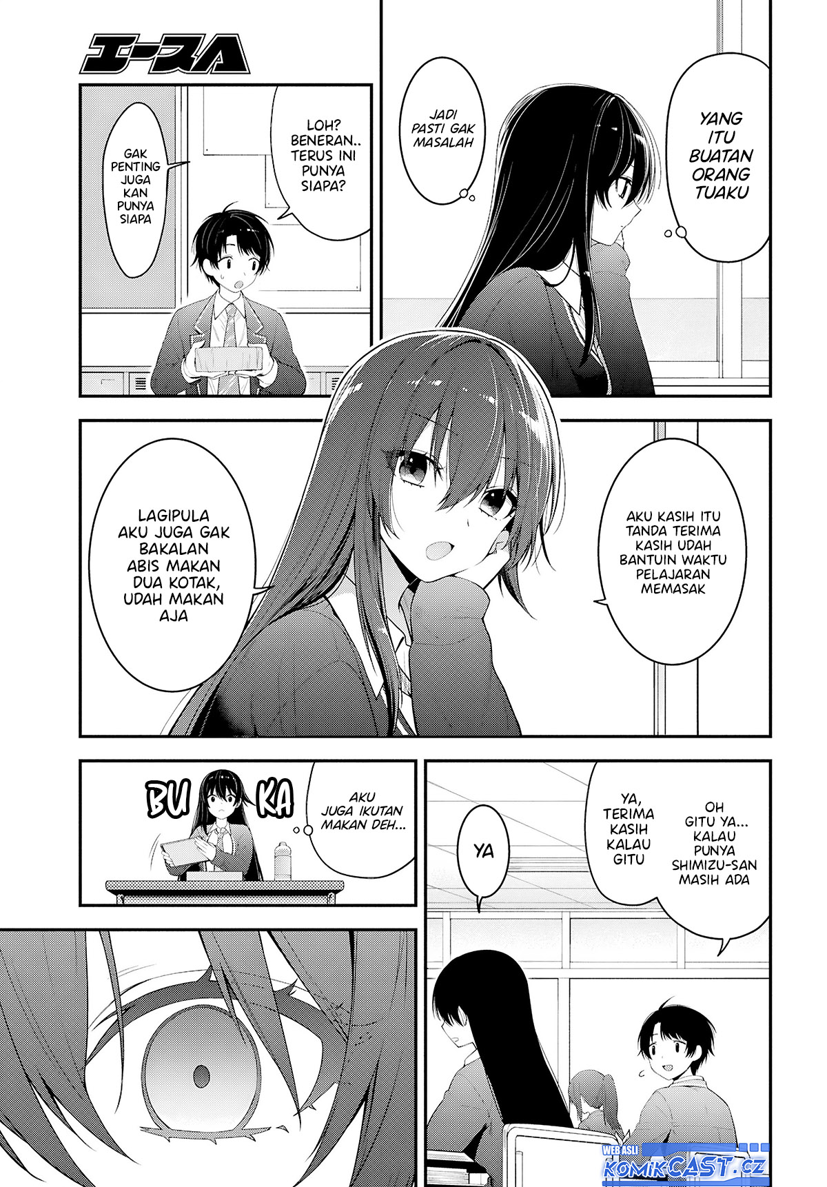 Tonari no Seki no Yankee Shimizu-san ga Kami o Kuroku Sometekita chapter 3