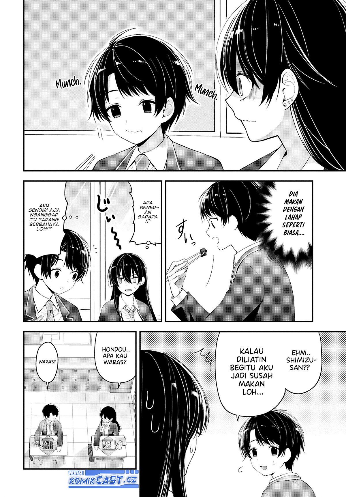 Tonari no Seki no Yankee Shimizu-san ga Kami o Kuroku Sometekita chapter 3