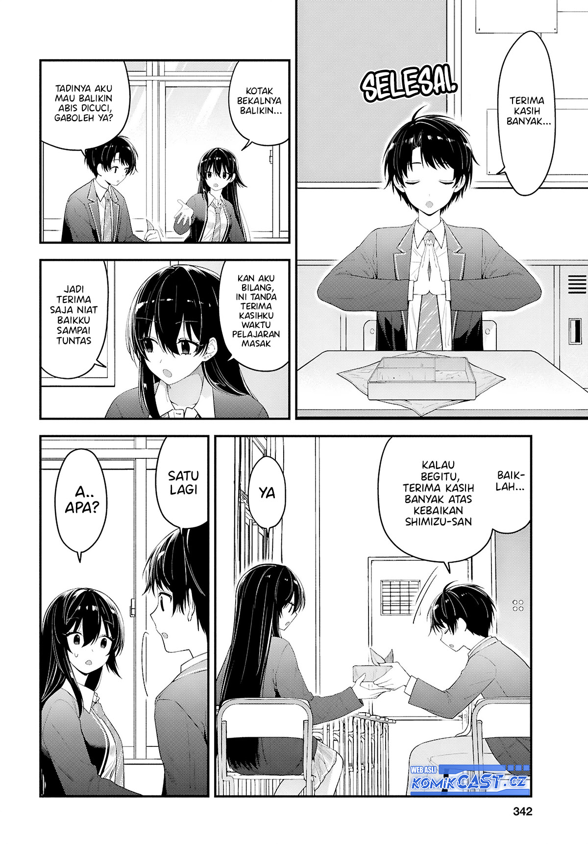Tonari no Seki no Yankee Shimizu-san ga Kami o Kuroku Sometekita chapter 3