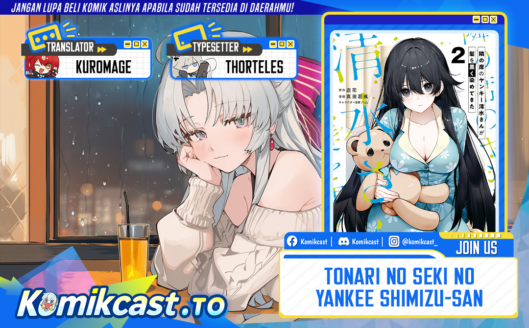 Tonari no Seki no Yankee Shimizu-san ga Kami o Kuroku Sometekita Chapter 13 Bahasa Indonesia