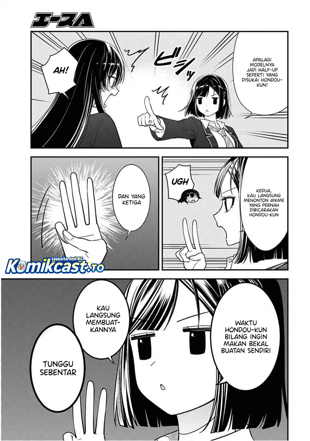 Tonari no Seki no Yankee Shimizu-san ga Kami o Kuroku Sometekita Chapter 13 Bahasa Indonesia