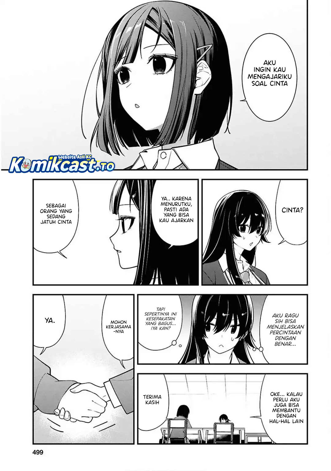 Tonari no Seki no Yankee Shimizu-san ga Kami o Kuroku Sometekita Chapter 13 Bahasa Indonesia