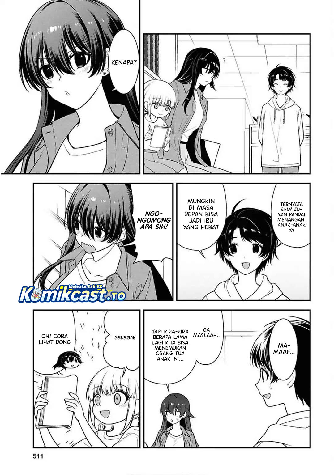 Tonari no Seki no Yankee Shimizu-san ga Kami o Kuroku Sometekita Chapter 13 Bahasa Indonesia
