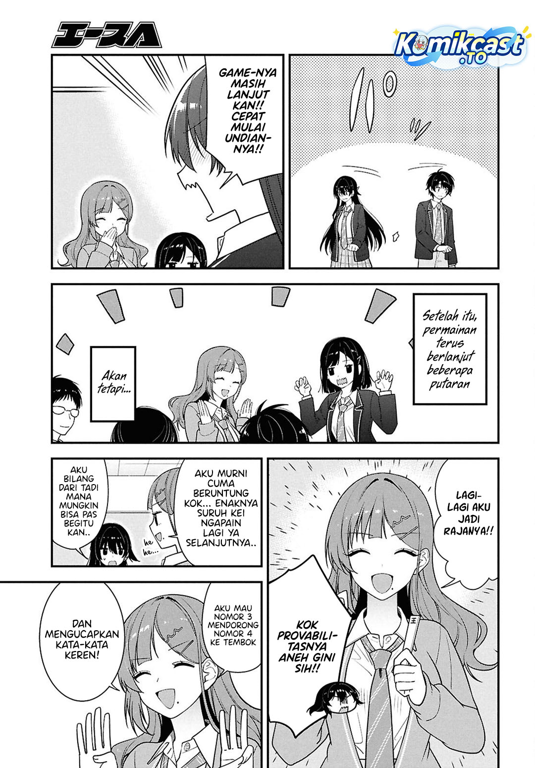 Tonari no Seki no Yankee Shimizu-san ga Kami o Kuroku Sometekita Chapter 14 Bahasa Indonesia