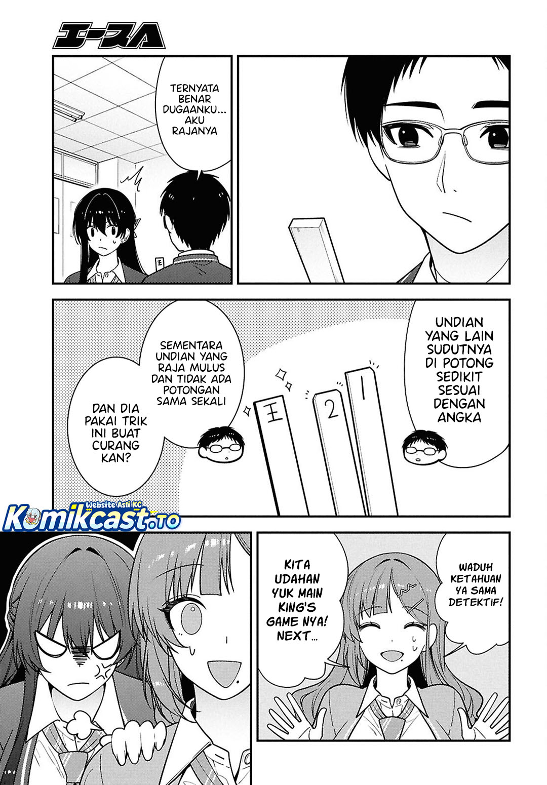 Tonari no Seki no Yankee Shimizu-san ga Kami o Kuroku Sometekita Chapter 14 Bahasa Indonesia