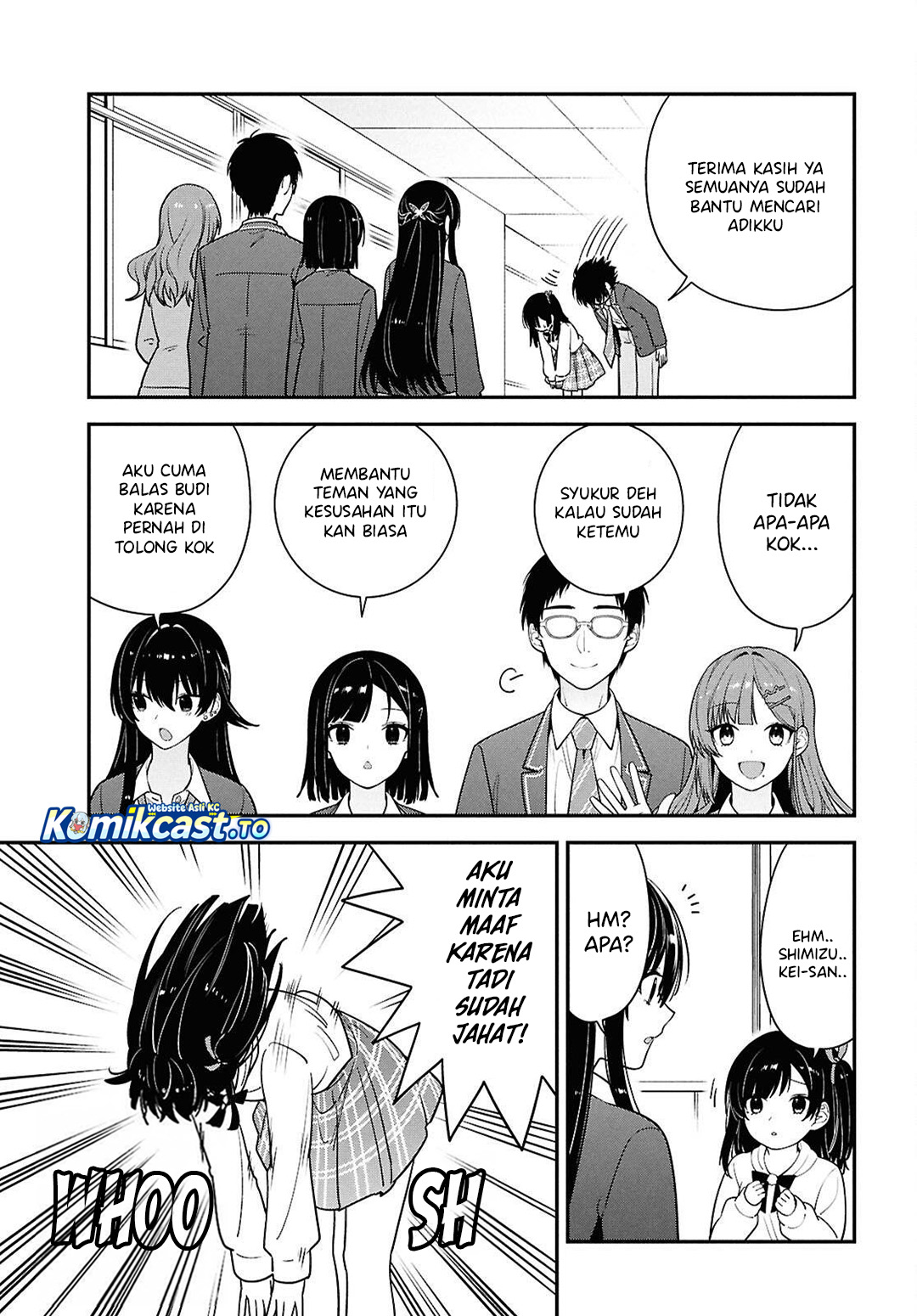 Tonari no Seki no Yankee Shimizu-san ga Kami o Kuroku Sometekita chapter 15