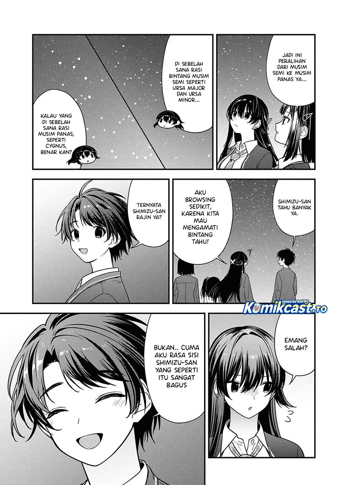 Tonari no Seki no Yankee Shimizu-san ga Kami o Kuroku Sometekita chapter 15