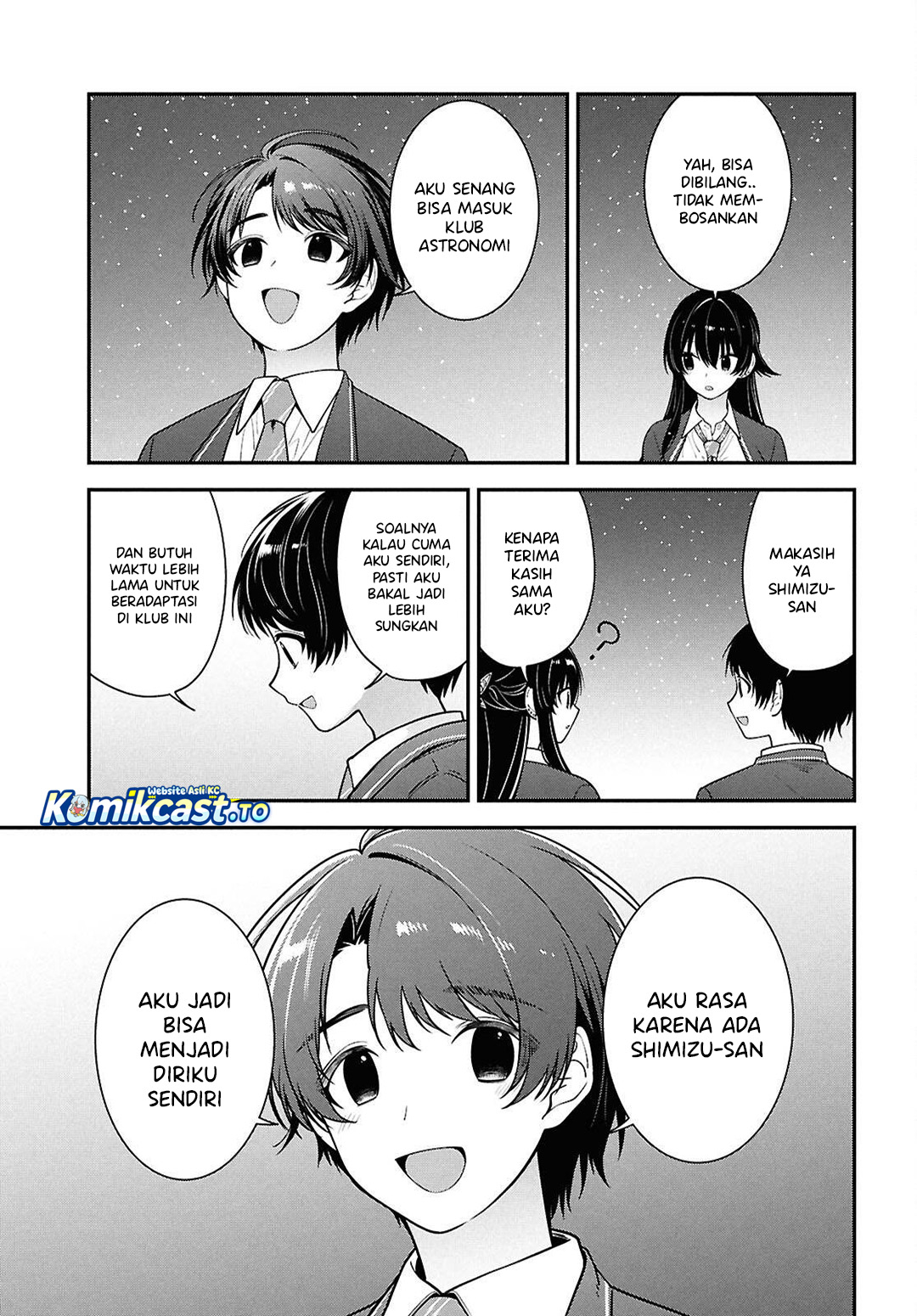 Tonari no Seki no Yankee Shimizu-san ga Kami o Kuroku Sometekita chapter 15