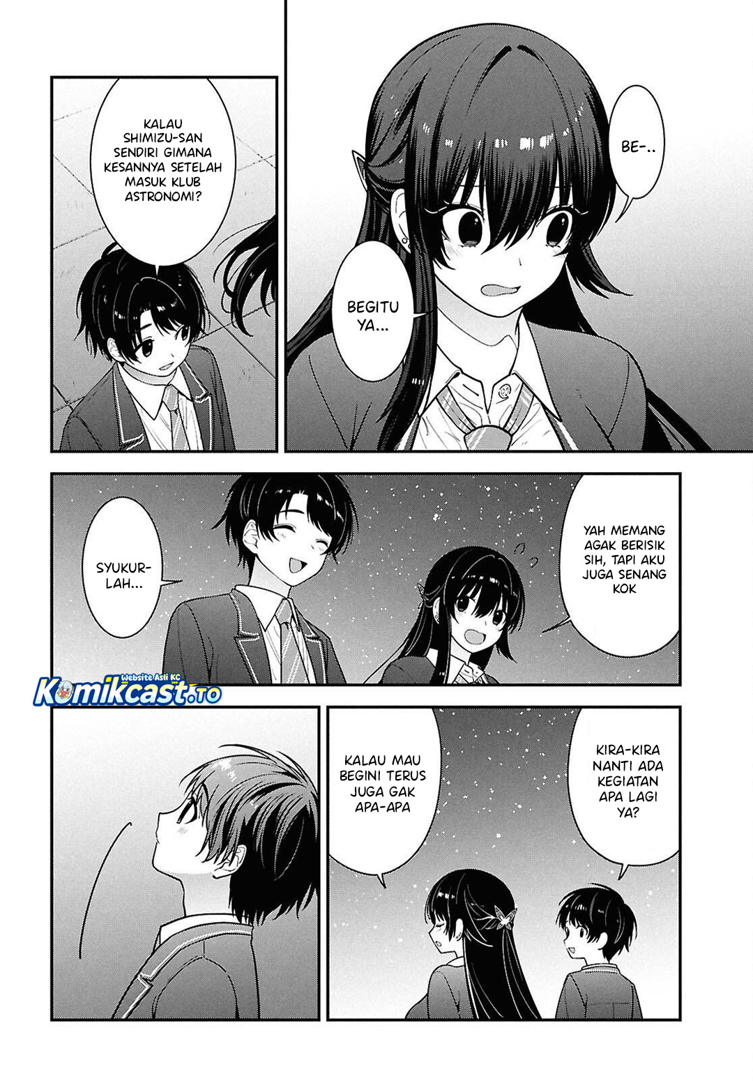 Tonari no Seki no Yankee Shimizu-san ga Kami o Kuroku Sometekita chapter 15
