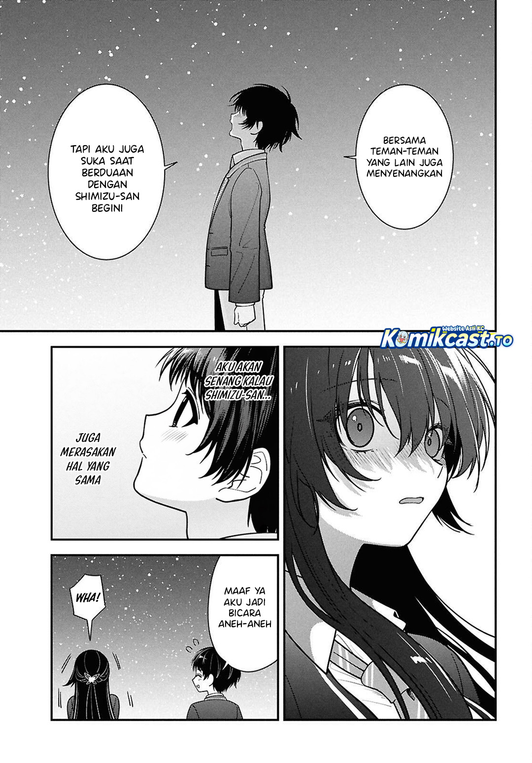 Tonari no Seki no Yankee Shimizu-san ga Kami o Kuroku Sometekita chapter 15