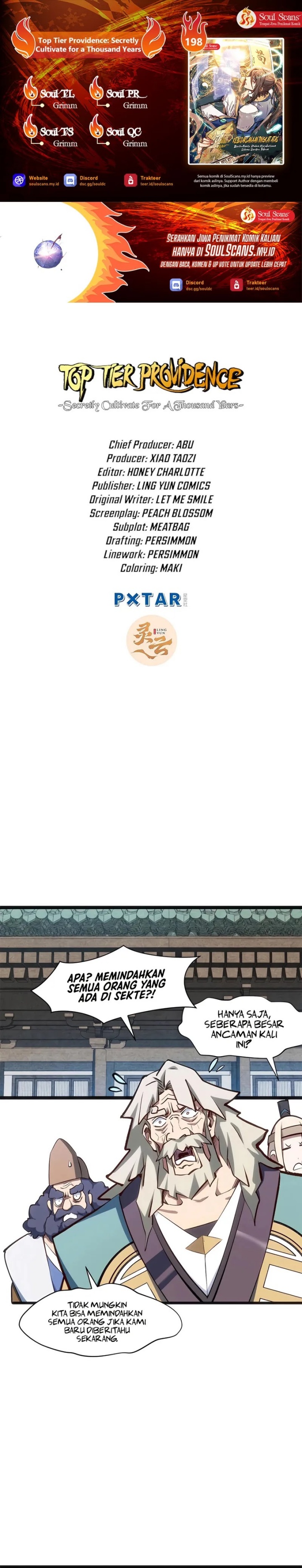 Top Tier Providence: Secretly Cultivate for a Thousand Years Chapter 198 Bahasa Indonesia