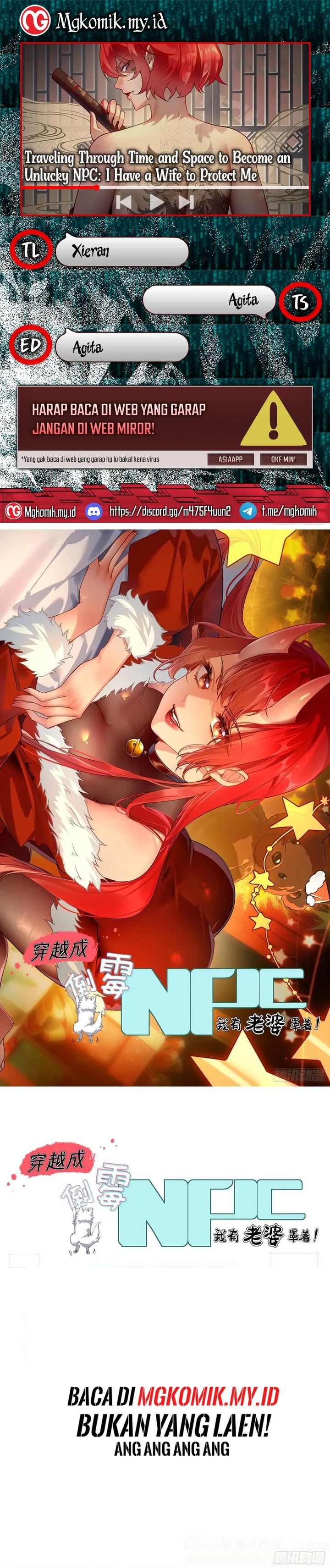 Traveling Through Time and Space to Become an Unlucky NPC: I Have a Wife to Protect Me Chapter 96 Bahasa Indonesia