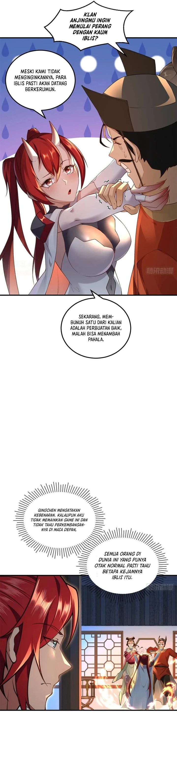 Traveling Through Time and Space to Become an Unlucky NPC: I Have a Wife to Protect Me Chapter 109 Bahasa Indonesia