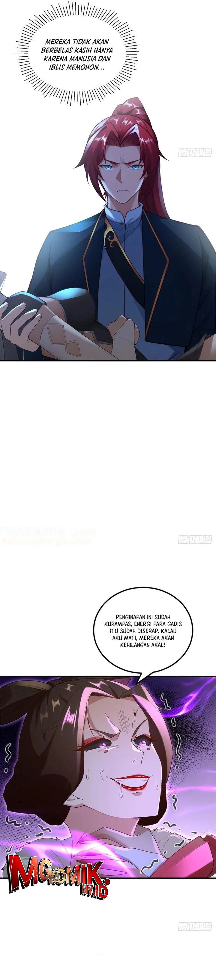 Traveling Through Time and Space to Become an Unlucky NPC: I Have a Wife to Protect Me Chapter 109 Bahasa Indonesia