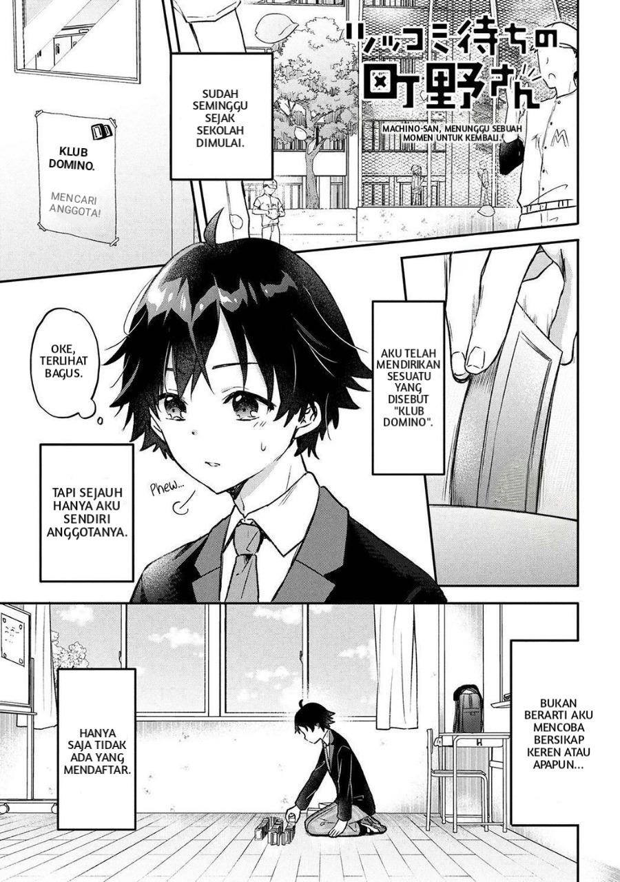 Tsukkomi-machi no Machino-san Chapter 01 Bahasa Indonesia