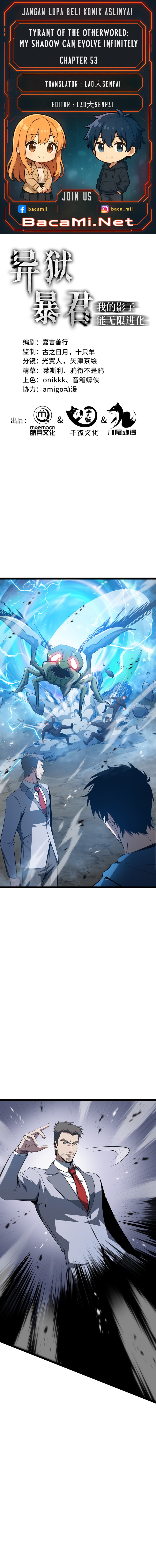 Tyrant of the Otherworld: My Shadow Can Evolve Infinitely Chapter 53 Bahasa Indonesia