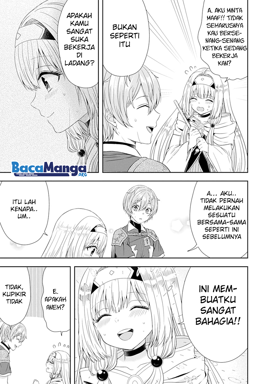 Tensei Ryoushu no Yuuryou Kaitaku: Zensei no Kioku o Ikashite White ni Tsutometara, Yuunou na Jinzai ga Atsumari Sugimashita Chapter 03.1 Bahasa Indonesia