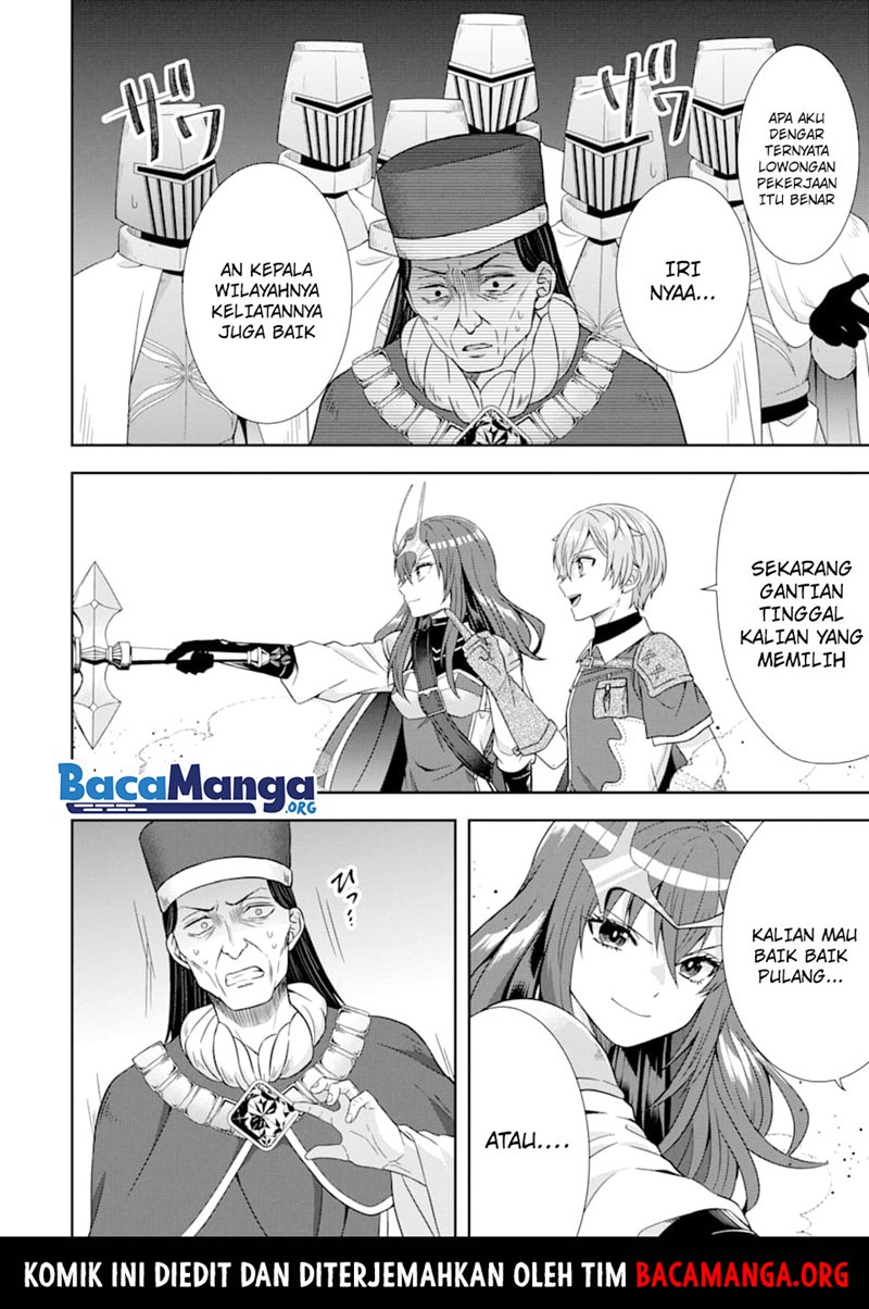 Tensei Ryoushu no Yuuryou Kaitaku: Zensei no Kioku o Ikashite White ni Tsutometara, Yuunou na Jinzai ga Atsumari Sugimashita Chapter 06.2 Bahasa Indonesia